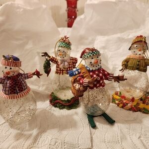 Princess House Snowpeople ornaments